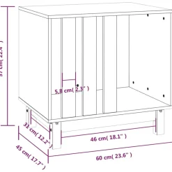 MAISON EXCLUSIVE - Niche pour chien 60x45x57 cm bois de pin massif