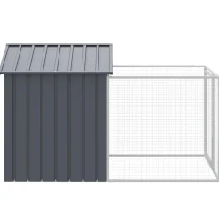 MAISON EXCLUSIVE - Niche pour chien avec cour anthracite 117x201x123 cm