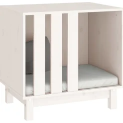 MAISON EXCLUSIVE - Niche pour chien blanc 60x45x57 cm bois de pin massif