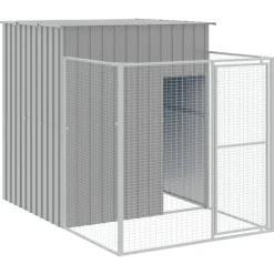 MAISON EXCLUSIVE - Niche pour chien avec cour gris clair 165x863x181 cm