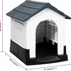 MAISON EXCLUSIVE - Niche pour chien bleu 57x68x66 cm polypropylène