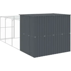 MAISON EXCLUSIVE - Niche pour chien avec cour anthracite 214x457x181 cm