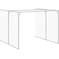 MAISON EXCLUSIVE - Niche pour chien avec cour anthracite 214x457x181 cm