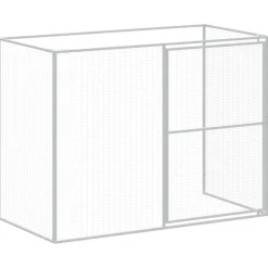 MAISON EXCLUSIVE - Niche pour chien avec cour anthracite 214x457x181 cm