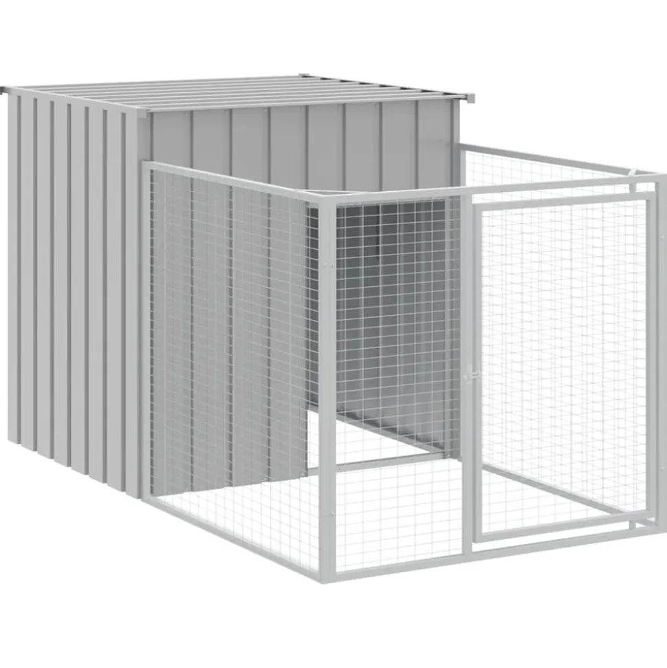 MAISON EXCLUSIVE - Niche pour chien avec cour gris clair 110x201x110 cm