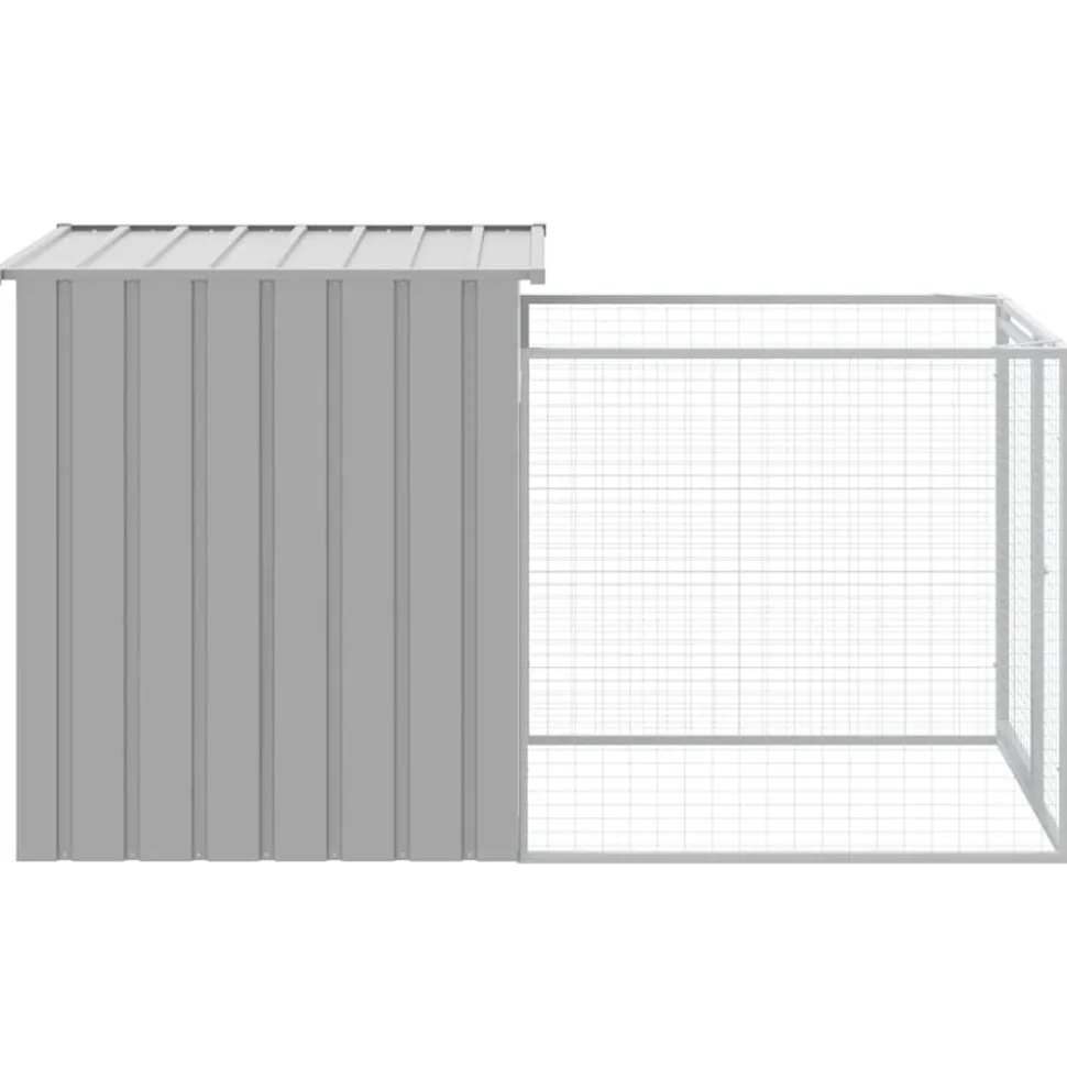 MAISON EXCLUSIVE - Niche pour chien avec cour gris clair 110x201x110 cm