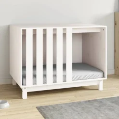 MAISON EXCLUSIVE - Niche pour chien blanc 90x60x67 cm bois de pin massif