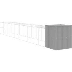 MAISON EXCLUSIVE - Niche pour chien avec cour gris clair 165x1271x181 cm