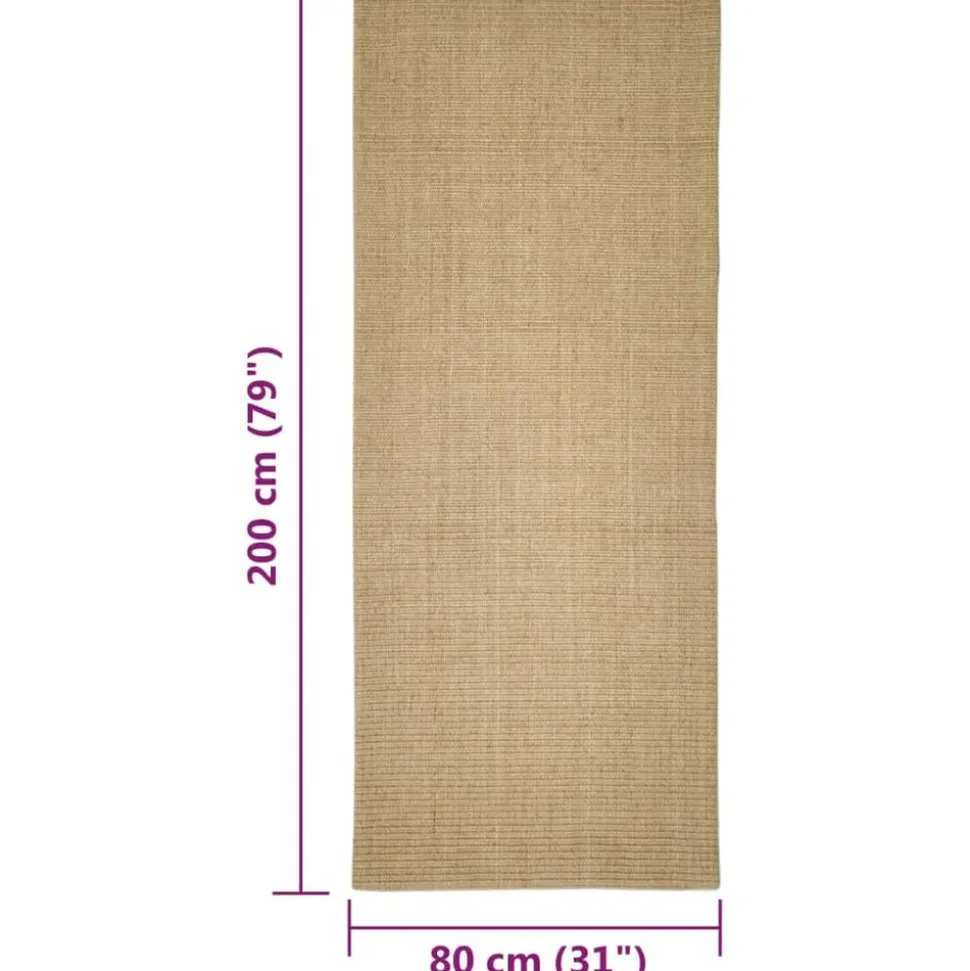 MAISON EXCLUSIVE - Tapis en sisal pour griffoir 80x200 cm