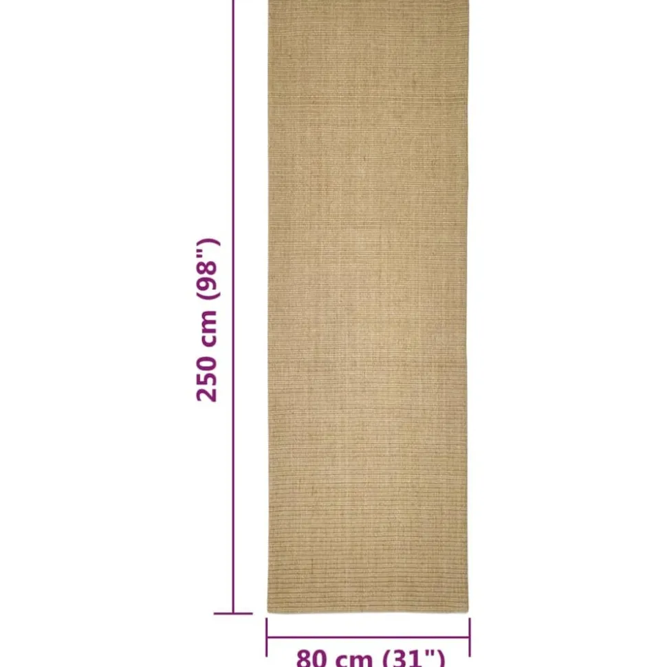 MAISON EXCLUSIVE - Tapis en sisal pour griffoir 80x250 cm