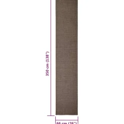 MAISON EXCLUSIVE - Tapis en sisal pour griffoir marron 66 x 350 cm