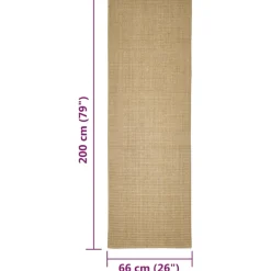 MAISON EXCLUSIVE - Tapis en sisal pour griffoir 66x200 cm