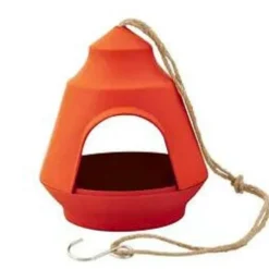 Mangeoire oiseaux sauvages orange en bambou