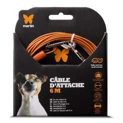 MARTIN SELLIER - Câble d'attache pour petits chats et chiens - 6m