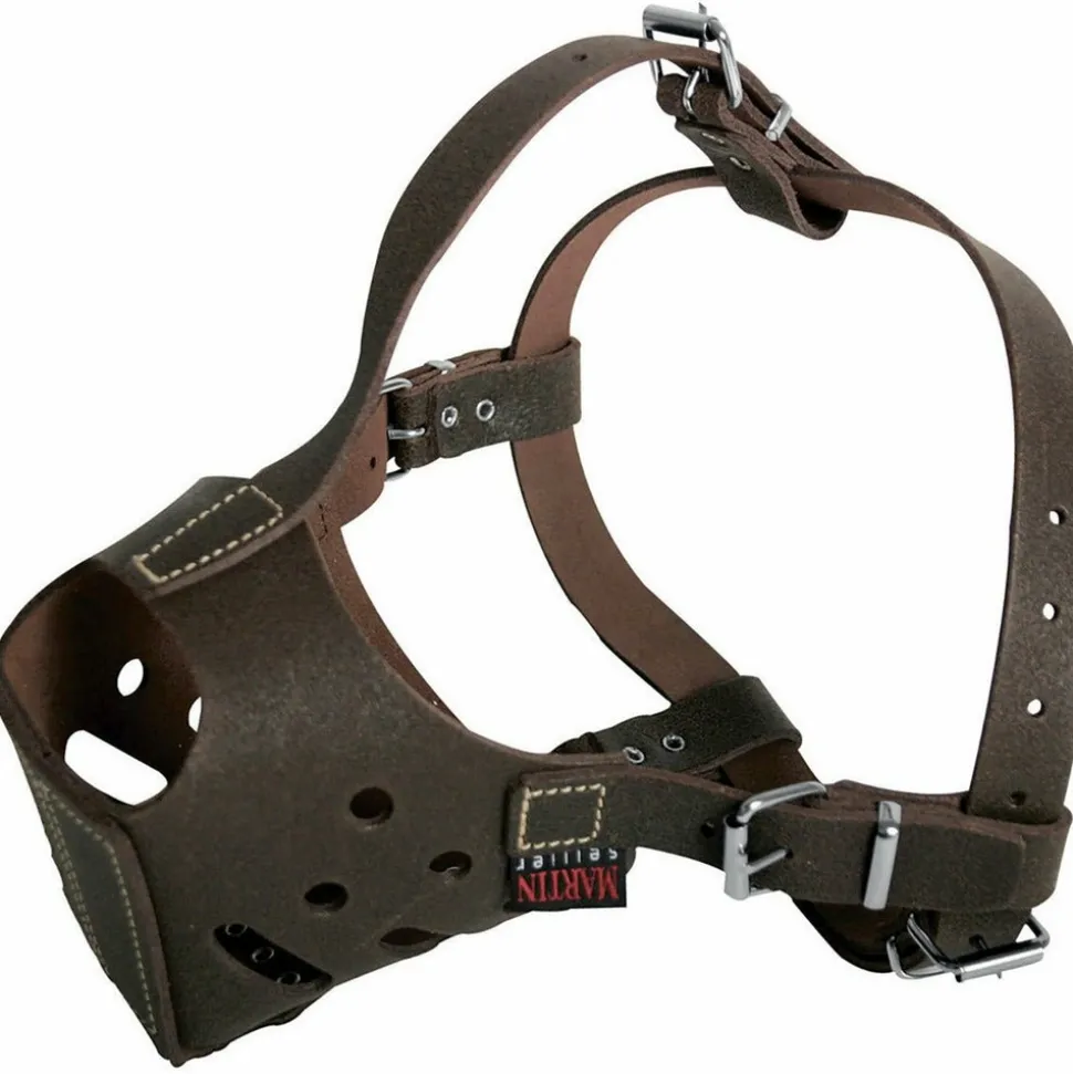 MARTIN SELLIER - Muselière pour chiens en cuir ultime pour amstaff & rottweile