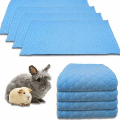 NEO SOLVO - Lot de 4 - tapis qui remplace la litière pour cochon d'inde et lapin - absorbant, imperméable, passe en machine 60 x 50 cm