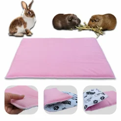 NEO SOLVO - Tapis pour cochon d'inde et lapin en polaire - 60 x 50 cm - polaire absorbant, lavable en machine, economique et ecologique