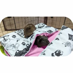 NEO SOLVO - Tapis pour cochon d'inde et lapin en polaire - 105 x 70 cm - polaire absorbant, lavable en machine, economique et ecologique