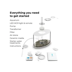 Oase aquarium long 15l contours noir - loop 15 mcr black