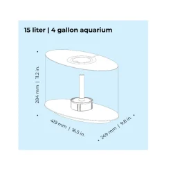 Oase aquarium long 15l contours noir - loop 15 mcr black