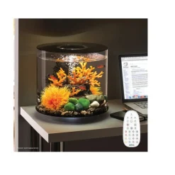 Oase aquarium rond 15l led noir - tube 15 led black