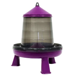 PARADISIO - Nourrisseur pour volailles avec pied 4 kg violet et gris