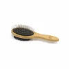 PARIS PRIX - Brosse de toilettage en bambou "double face" 22cm naturel