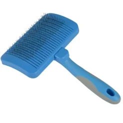 PARIS PRIX - Brosse de toilettage "rétractable" 17cm blanc