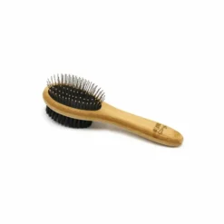 PARIS PRIX - Brosse de toilettage en bambou "double face" 19cm naturel