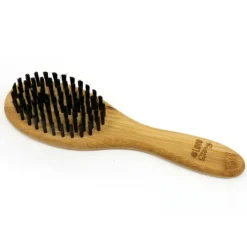PARIS PRIX - Brosse de toilettage bambou "poils doux" 22cm naturel