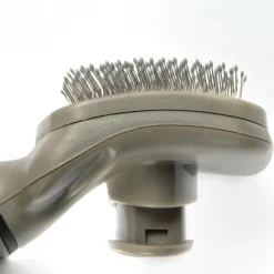 PARIS PRIX - Brosse de toilettage "manche ergonomique" 19cm gris