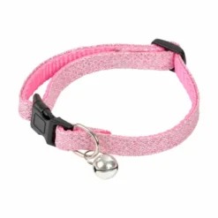 PARIS PRIX - Collier pour chat avec grelot "glitter" 30cm rose