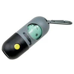 PARIS PRIX - Distributeur de sacs à excréments "lampe" 11cm gris