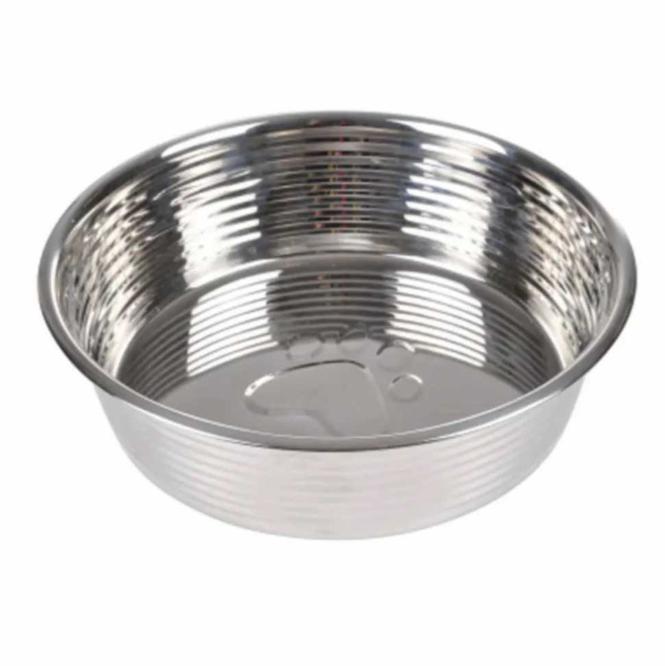 PARIS PRIX - Gamelle pour chien & chat "antidérapant" 21cm argent