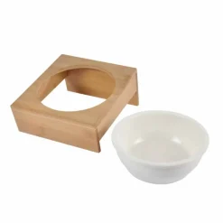 PARIS PRIX - Gamelle pour chien & chat "bambou" 20cm naturel