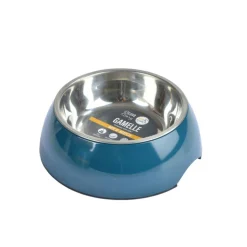 PARIS PRIX - Gamelle pour chien & chat "bol inox" 17cm emeraude