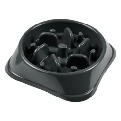 PARIS PRIX - Gamelle pour chien & chat "anti-glouton" 19cm anthracite