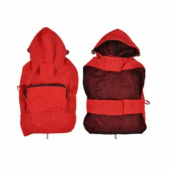 PARIS PRIX - Imperméable pour chien "capuche & poche" 30cm rouge