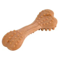 PARIS PRIX - Jouet os à mâcher "picots" 17cm orange