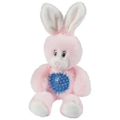 PARIS PRIX - Jouet pour chien sonore "pitchou le lapin" 27cm rose