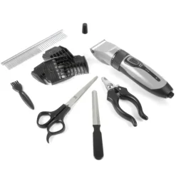 PARIS PRIX - Kit de toilettage pour chien "avec tondeuse" noir