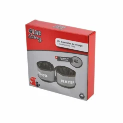 PARIS PRIX - Lot de 2 gamelles chien & chat 