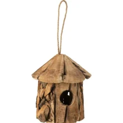PARIS PRIX - Nichoir pour oiseaux en bois "maison" 27cm naturel