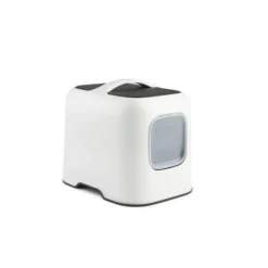 ROTHO - - maison toilette pour chat 51 x 39 x 40 cm - bac a litiere - blanc de gui