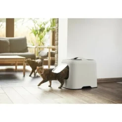 ROTHO - - maison toilette pour chat 51 x 39 x 40 cm - bac a litiere - cappuccino