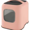 ROTHO MYPET - Rotho maison toilette pour chat - 51 x 39 x 40 cm - bac a litiere - rose