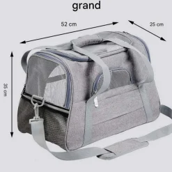 Sac à dos de chat portable et respirant pour sorties noir grand downypaws