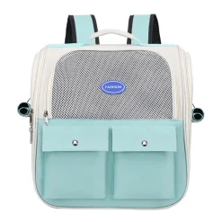 Sac à dos pour chat mcboson vert, anti-griffes pratique, bonne ventilation