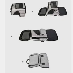 Sac à dos pour chat mcboson bleu - extensible, grande capacité, pliable