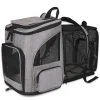 Sac à dos pour chat mcboson gris - extensible, grande capacité, pliable